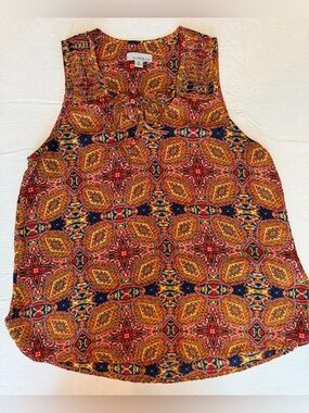 Allison Joy Boho Sleeveless Top EUC Size Medium 🌷